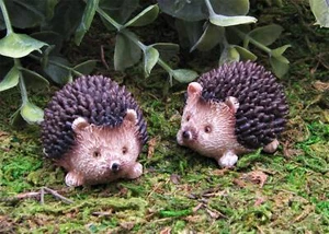 Miniature Fairy Garden Set of 2 Hedgehogs - Buy 3 Save $5 - Picture 1 of 1