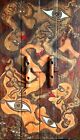 Mythology2020-5335 Abstract Oil Painting on Wood Korean Artist Soobok Lucas Park