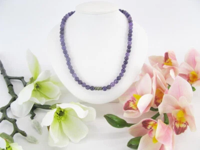 Amethyst Pyrite Halskette, echte Natursteine Heilsteine Edelsteine, Modeschmuck - Bild 1 von 4