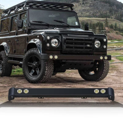 Front Bumper WITH Ring LED Lights Caps for Land Rover Defender 110/90 1993-2016 - Image 1 of 4