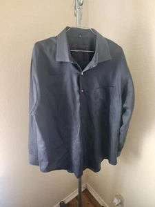 Geoffrey Beene Long Sleeve Button Up Shirt With Picket Size 17.5 34/35 - Picture 1 of 3