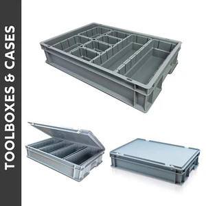 Euro Stacking Toolbox Case Organiser with Removable Compartments Stackable PRO - Picture 1 of 19