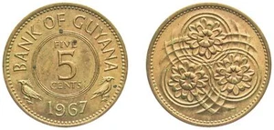 Guyana 1967 5 Cents Nickel brass BU - Picture 1 of 1