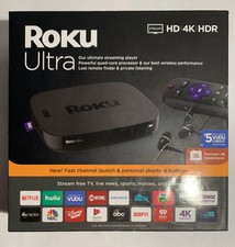 Roku4670RW Ultra 4K/HD/HDR Streaming Media Player Voice Remote JBL Headphones F1