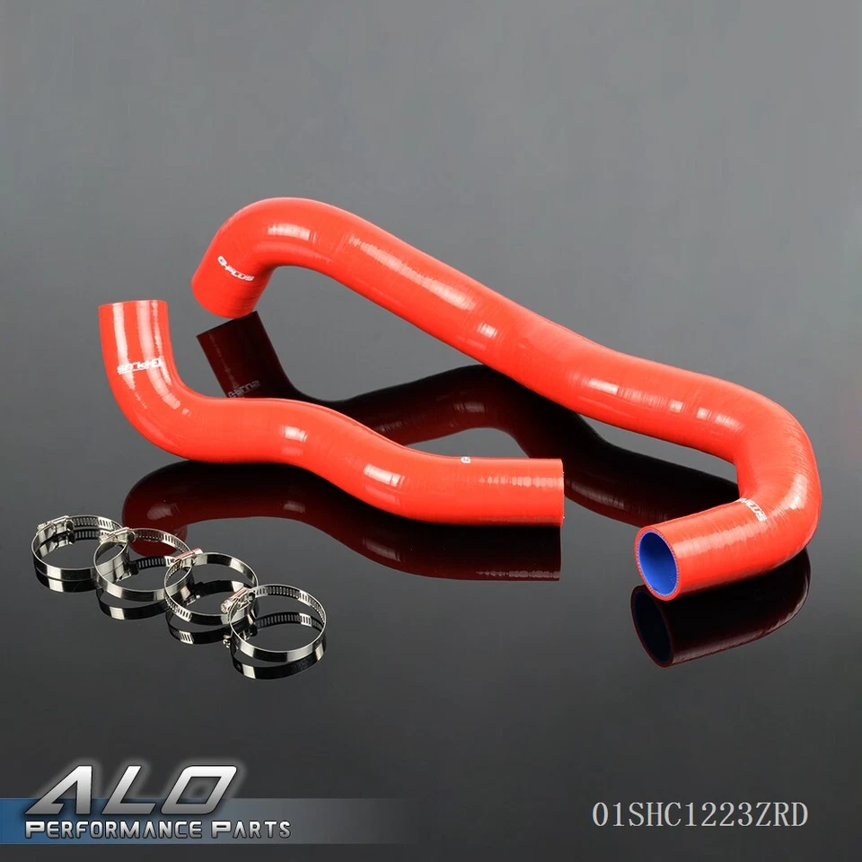 Kit de manguera de radiador de silicona de doble haz 6,0 L diésel rojo apto para Ford 2003-2007 F250 Foto 1 de 4