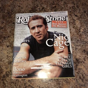 Rolling Stone Magazine 1999 November 11 Nic Cage Cover Bono David Bowie Rage - Picture 1 of 3