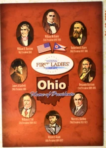 Cartolina d'epoca: "OTTO PRESIDENTI OHIO - FIRST LADIES", (4" x 6") Nuova - Foto 1 di 4