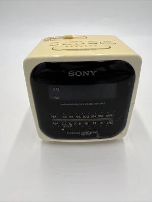 Sony Dream Machine - Snooze Buzzer Cube Alarm Clock AM/FM Radio - Model ICF-C122 - Image 1 of 4