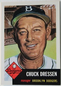 CHUCK DRESSEN 1953 TOPPS ARCHIVES #50 BASEBALL CARD SINGLE - Picture 1 of 2