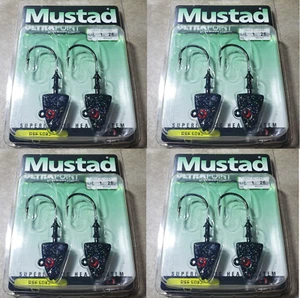 Lote de 4 paquetes Lote Mustad Shad Jig Head 1oz 5/0 Gancho Negro - 8 piezas en total - Imagen 1 de 6
