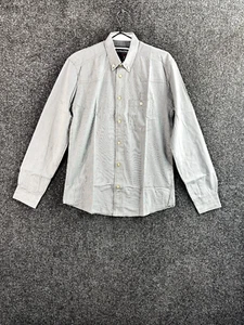 Jack & Jones Men Long Sleeve Shirt Size Small Grey Striped Regular Button Up - Picture 1 of 18