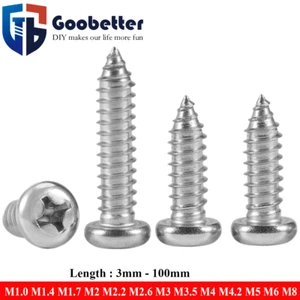 Phillips Pan Round Head Self Tapping Screws Stainless Steel Tappers Wood Screws - Picture 1 of 16
