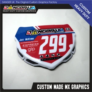 Customised cycle youth kids bicycle Race Plate Includes rider Name and Number - Picture 1 of 1