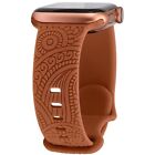 Floral Engraved Silicone Band For Apple Watch 44Mm 49Mm 40Mm 41Mm 45Mm 38/42Mm