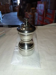 Bisetti Messina Pewter Finish Silver Salt Mill, 4-Inch - Picture 1 of 3