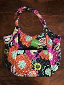 Vera Bradley ZIGGY ZINNIA CRESCENT HANDBAG Retired Shoulder Tote Purse NWT - Picture 1 of 4