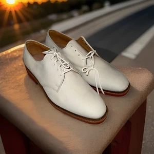 Allen Edmonds orlean Vibram Suede Shoes Men's Size 10.5 D Ivory NEW - Picture 1 of 10