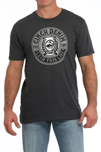 Cinch,Mens Lead This Life Tee, Navy - Picture 1 of 4