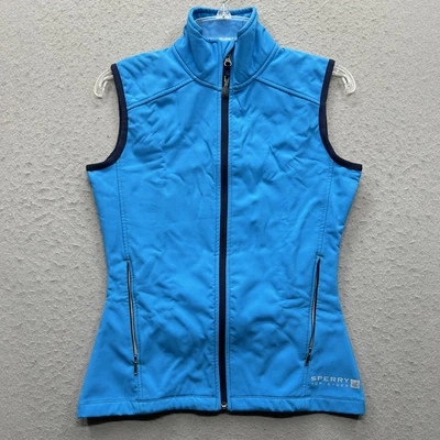 Chaleco Sperry Top-Sider para mujer cremallera completa STS 35 talla pequeña azul  Foto 1 de 4