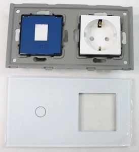 JIMEIDA Smart Lichtschalter mit Steckdose Unterputz Wlan Alexa Google Home APP - Bild 1 von 3