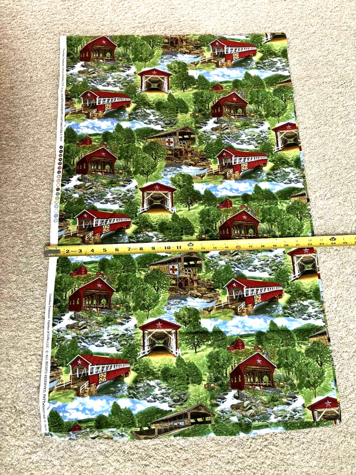 Puentes Cubiertos Puente C7819 Tela de Algodón Duradero atemporal 69" Perno FINAL Foto 1 de 1