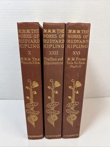 Rudyard Kipling Antique Collectible 3 Book Set, 1908 Charles Scribner's Sons - Bild 1 von 15