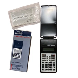 Fraction fx-82LB Scientific Calculator Vintage TESTED WORKS Complete In Box - Picture 1 of 11