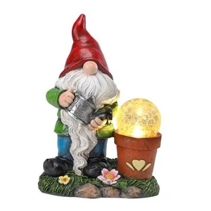 Garden Gnome Statue, Resin Pots with Crack Ball Gnome Pots With Crack Ball - Picture 1 of 7