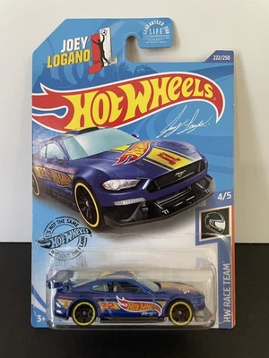 Ford Mustang GT HW 2020 Hot Wheels Custom '18 equipo de carreras azul Joey Lagano #4/5 Foto 1 de 4