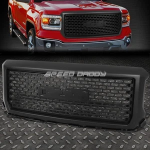 FOR 14-15 GMC SIERRA 1500 GMT K2XX FRONT UPPER BLACK ABS DENALI OE STYLE GRILLE - Picture 1 of 5