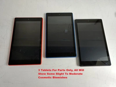 Misto Di 3 Amazon Fire HD 8" L5S83A 16GB 8ª Gen, SX034QT 16GB 7ª Gen "Per Parti" - Immagine 1 di 4