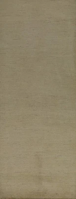 Modern 10' Runner Rug 3x10 Handmade Solid Design Oriental Carpet for Hallway - Image 1 of 4