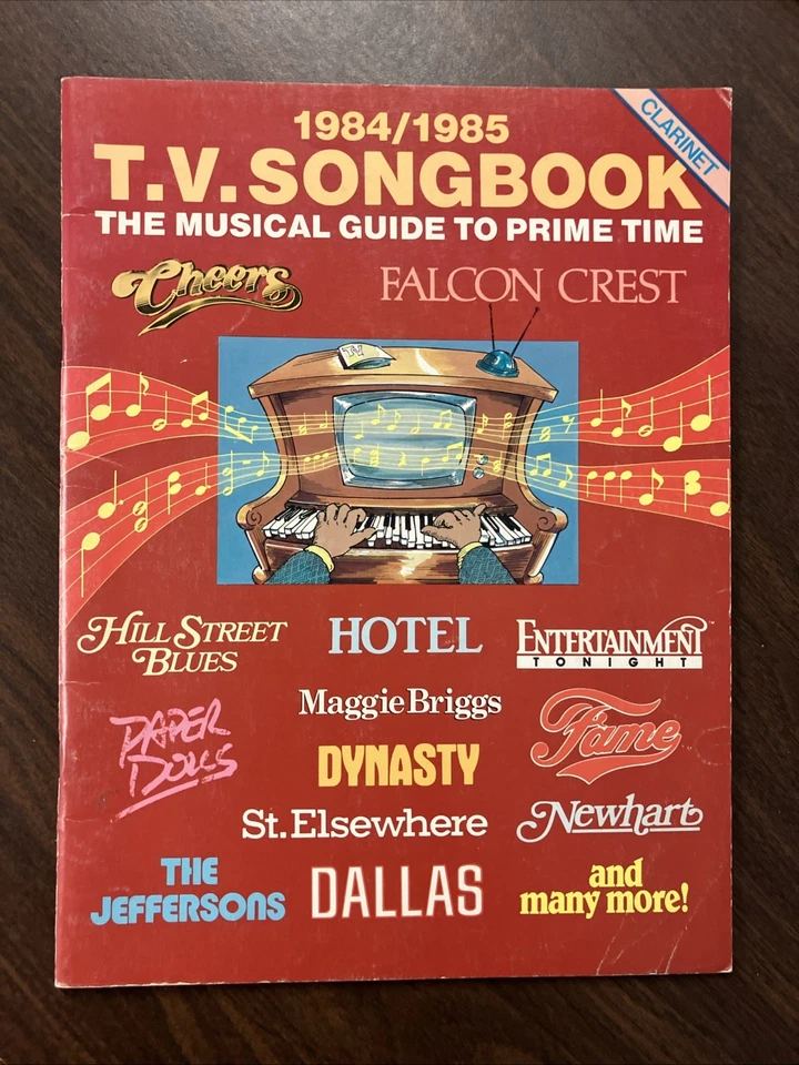 1984 1985 TV Songbook Musical Guide to Prime Time Sheet Music Book Clarinet - Image 1 of 4