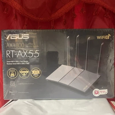 Router WiFi 6 ASUS AX1800 (RT-AX55) - Router Gigabit Doble Banda (Nuevo Precintado) Foto 1 de 4