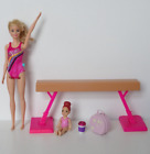 GYMNASTIC BARBIE WITH CHELSEA DOLL + ACCESSORIES