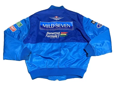 Benetton Formula 1 Racing Team Mild Seven Vintage Jacket Size 48 Japan XL Blue - Image 1 of 4