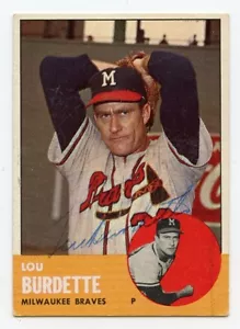 LOU BURDETTE Signed 1963 Topps #429 Braves NICE!! Garantiert echt KOA - Bild 1 von 1