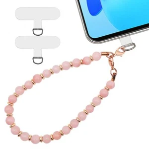 Bracelet de téléphone en perles de marbre, bracelet mains libres, téléphone antivol - Photo 1 sur 7