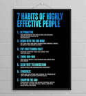 7 Habits Of Highly Effective People Poster, Motivational Posters Prints
