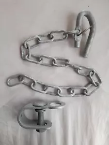 Rotech Bolt-on Spring Hook Latch With Chain BSCL500 farm use with Farm Gates - Picture 1 of 8