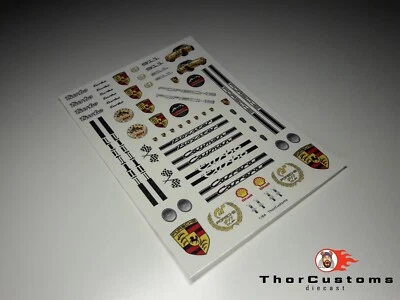 Porsche -  Water-Slide Decals clear 1/64 scale. - Image 1 of 4
