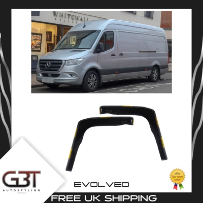 FOR MERCEDES SPRINTER W907 MK3 2018+ WIND DEFLECTORS 2-PC HEKO STYLE TINTED - Image 1 of 4