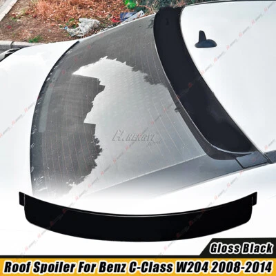 FIT 08-14 MERCEDES-BENZ C250 C300 C63 W204 GLOSS BLACK WINDOW ROOF SPOILER WING - Image 1 of 4