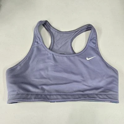 Nike Women Sports Bra Small Purple Geometric Wireless Reversible Racerback READ - Image 1 of 4
