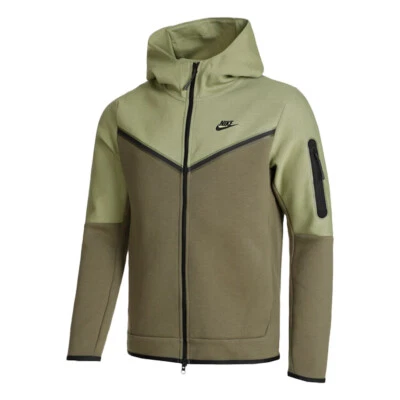 Sudadera con Capucha Nike Tech Fleece Cremallera Completa Caimán Mediana Verde Oliva CU4489-334 Para Hombre Foto 1 de 4