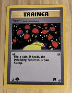 Pokémon Team Rocket 1st Edition Regular Finish Sleep Trainer 79/82 NM-MT - Picture 1 of 2
