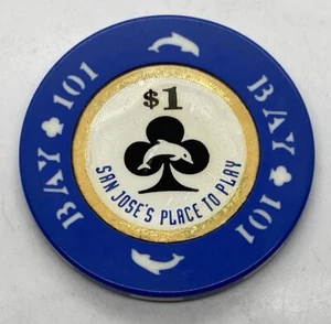 Bay 101 Casino $1 Chip San Jose California Card Room - Bild 1 von 4