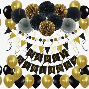 Party Perfect Birthday Celebration Kit - Vibrant Banner Bunting, Colorful Paper - Picture 1 of 7
