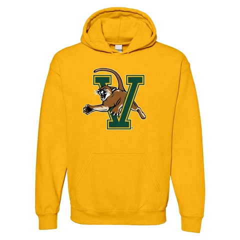 Vermont Catamounts Primary Logo Hoodie - Gold Cover