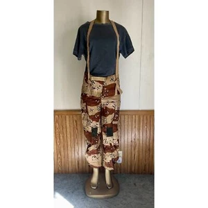 Vintage 1990 Chemical Protective Trouser Suit Military Camouflage Suspenders  - Picture 1 of 13